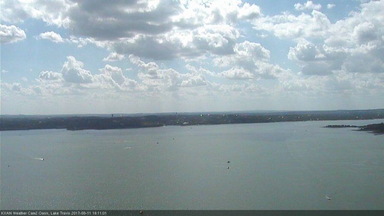 Lake Travis webcam, August 11, 2017 3:15 PM CT