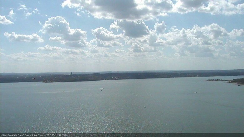 Lake Travis webcam, August 11, 2017 4:10 PM CT