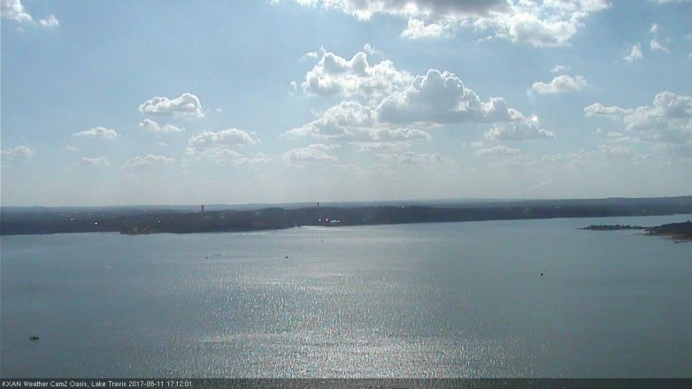 Lake Travis webcam, August 11, 2017 4:20 PM CT