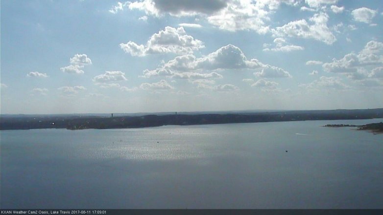 Lake Travis webcam, August 11, 2017 4:30 PM CT