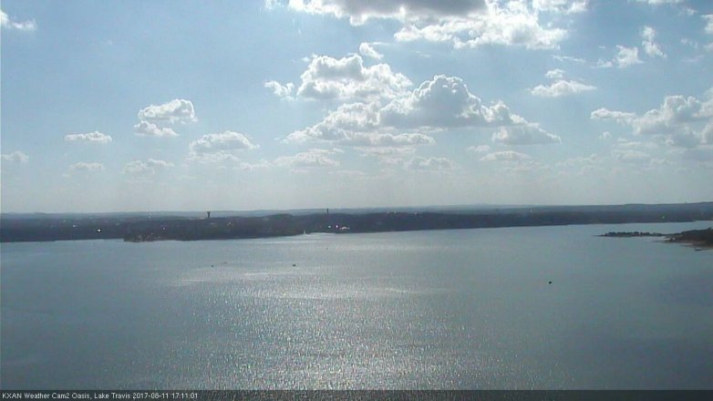 Lake Travis webcam, August 11, 2017 4:40 PM CT