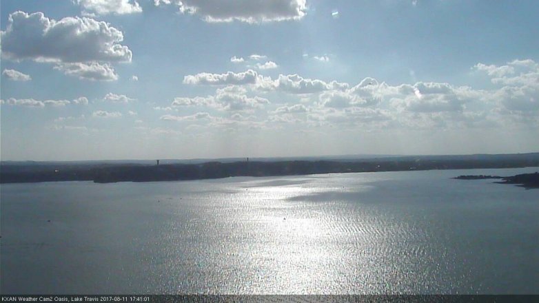 Lake Travis webcam, August 11, 2017 4:45 PM CT