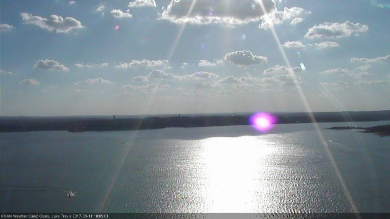 Lake Travis webcam, August 11, 2017 5:15 PM CT
