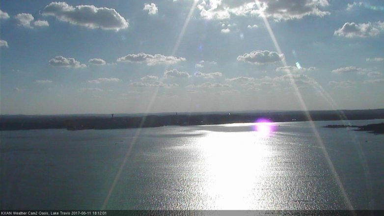 Lake Travis webcam, August 11, 2017 5:20 PM CT