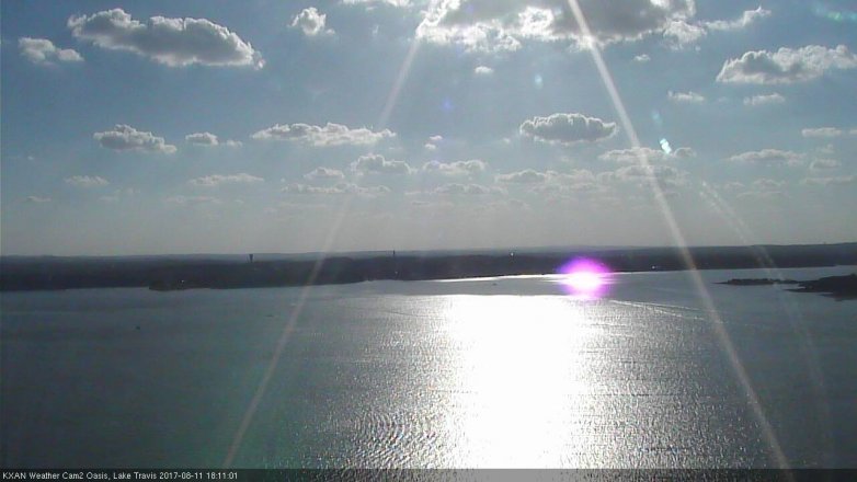Lake Travis webcam, August 11, 2017 5:40 PM CT