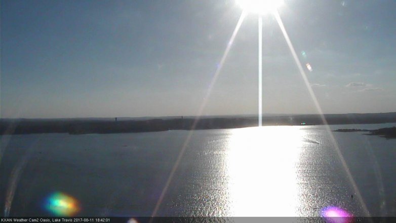 Lake Travis webcam, August 11, 2017 5:50 PM CT