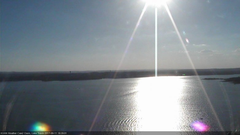 Lake Travis webcam, August 11, 2017 6:05 PM CT