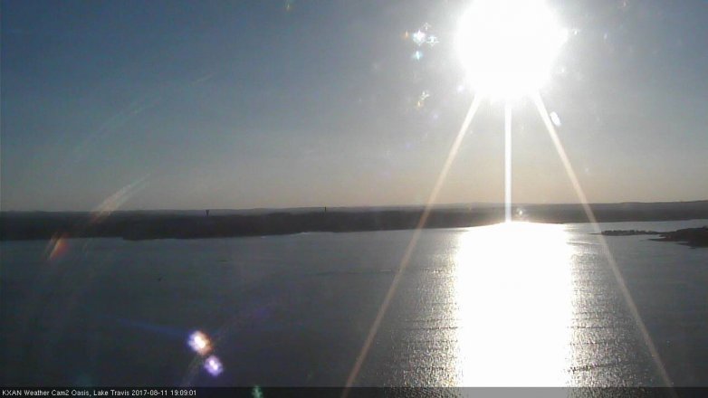 Lake Travis webcam, August 11, 2017 6:20 PM CT