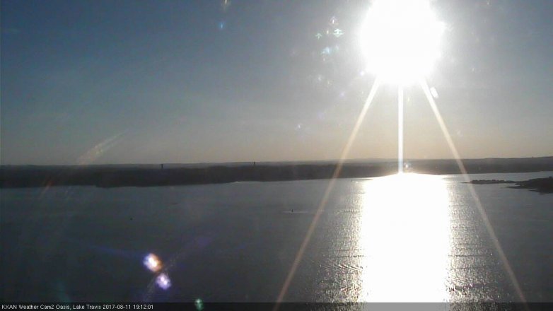 Lake Travis webcam, August 11, 2017 6:30 PM CT
