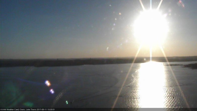 Lake Travis webcam, August 11, 2017 6:50 PM CT