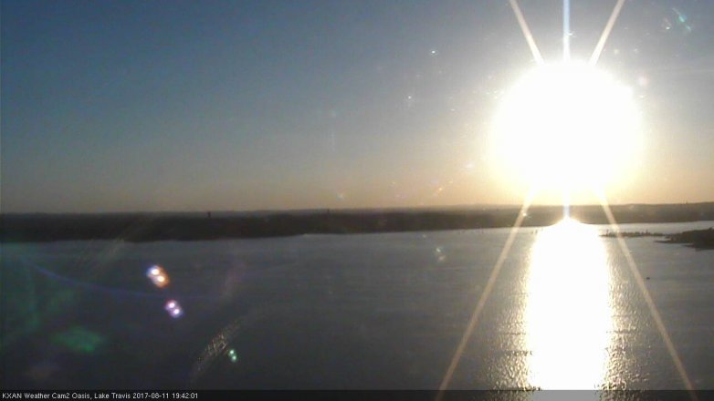 Lake Travis webcam, August 11, 2017 7:00 PM CT