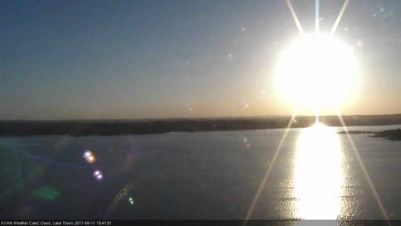 Lake Travis webcam, August 11, 2017 7:05 PM CT