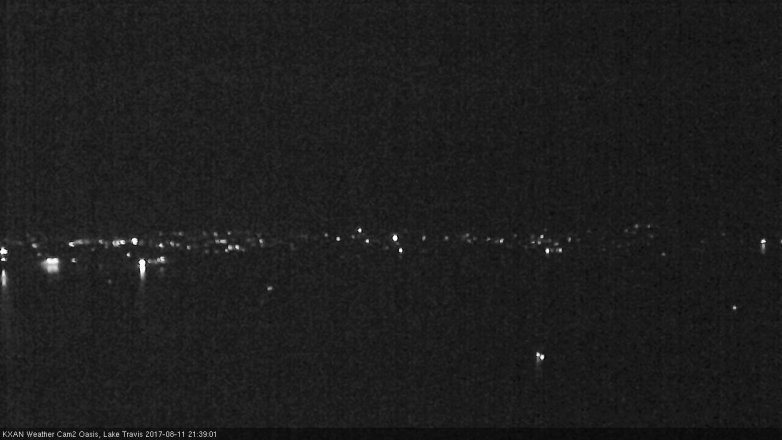 Lake Travis webcam, August 11, 2017 9:05 PM CT