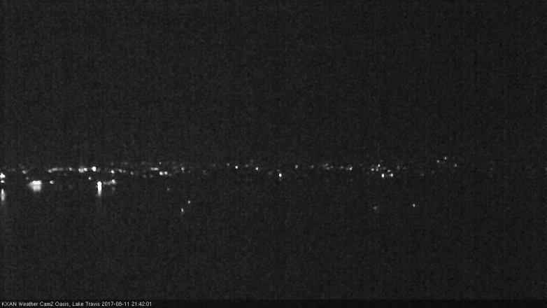 Lake Travis webcam, August 11, 2017 9:10 PM CT