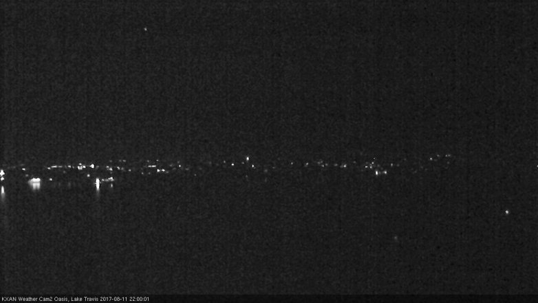 Lake Travis webcam, August 11, 2017 9:15 PM CT