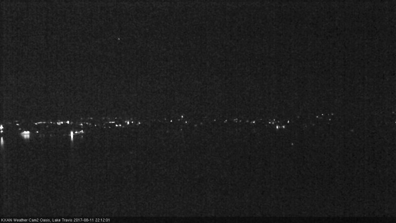 Lake Travis webcam, August 11, 2017 9:20 PM CT