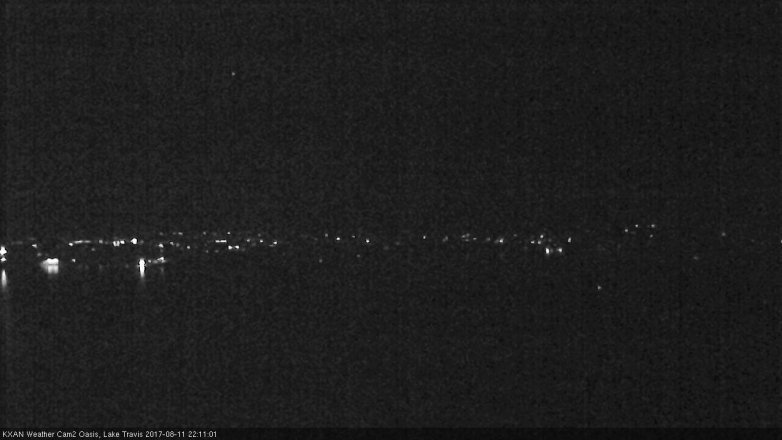 Lake Travis webcam, August 11, 2017 9:40 PM CT