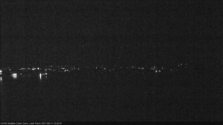 Lake Travis webcam, August 11, 2017 9:55 PM CT