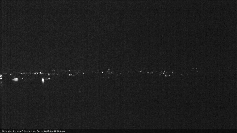 Lake Travis webcam, August 11, 2017 10:20 PM CT
