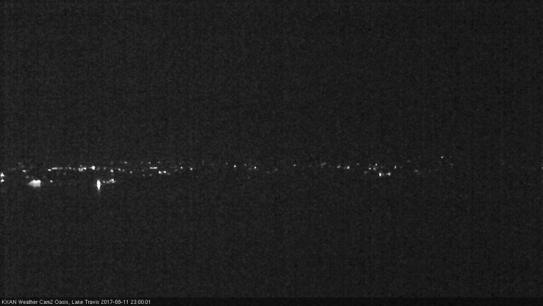 Lake Travis webcam, August 11, 2017 10:30 PM CT