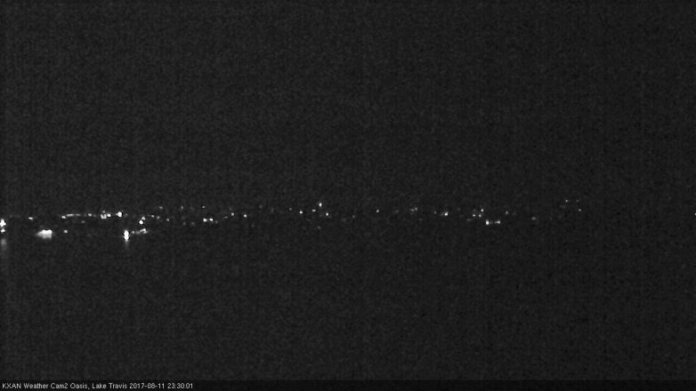Lake Travis webcam, August 11, 2017 10:55 PM CT