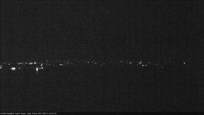Lake Travis webcam, August 11, 2017 11:00 PM CT