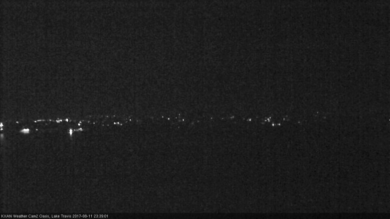Lake Travis webcam, August 11, 2017 11:10 PM CT