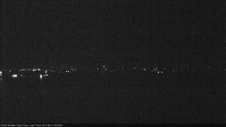 Lake Travis webcam, August 11, 2017 11:15 PM CT