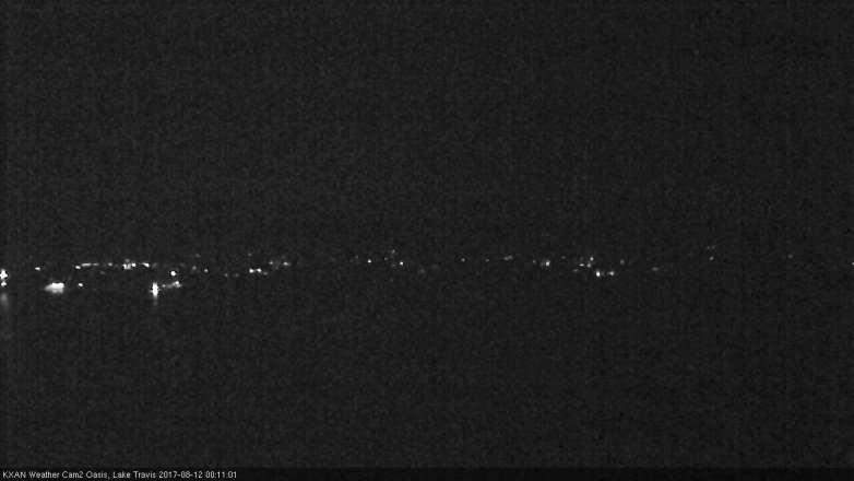 Lake Travis webcam, August 11, 2017 11:40 PM CT