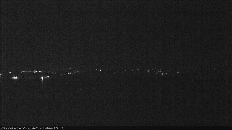 Lake Travis webcam, August 11, 2017 11:45 PM CT