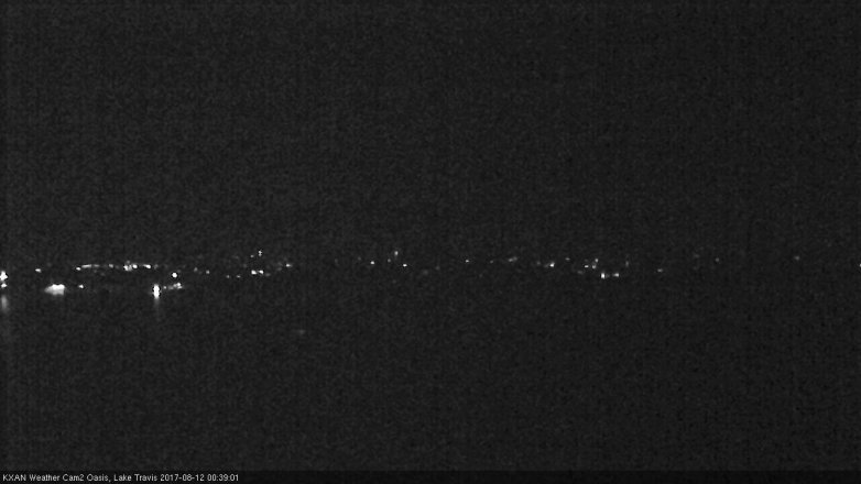 Lake Travis webcam, August 11, 2017 11:55 PM CT