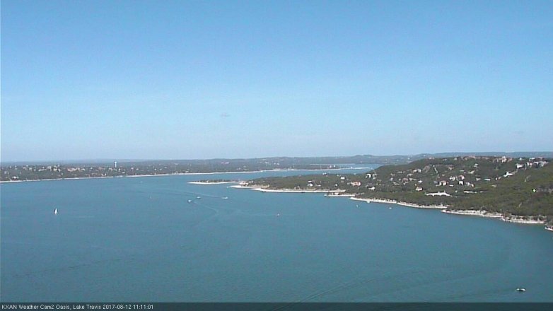 Lake Travis webcam, August 12, 2017 10:30 AM CT