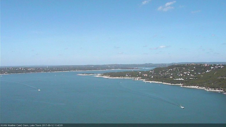Lake Travis webcam, August 12, 2017 10:50 AM CT