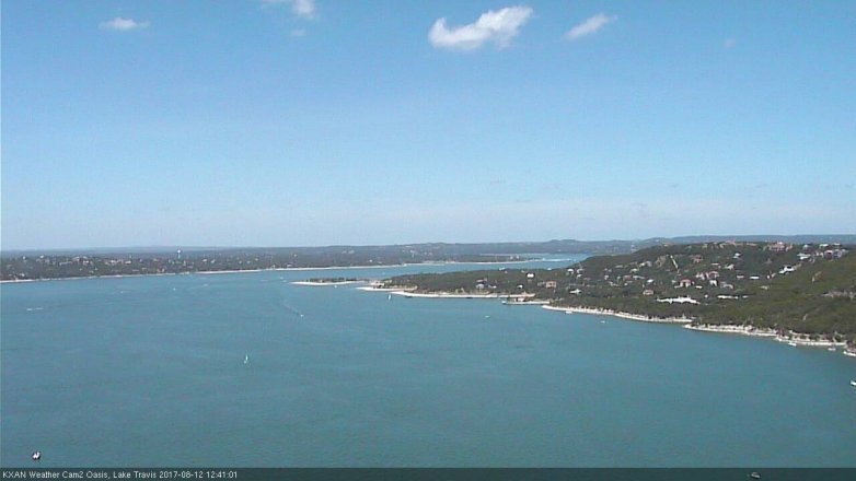 Lake Travis webcam, August 12, 2017 11:45 AM CT