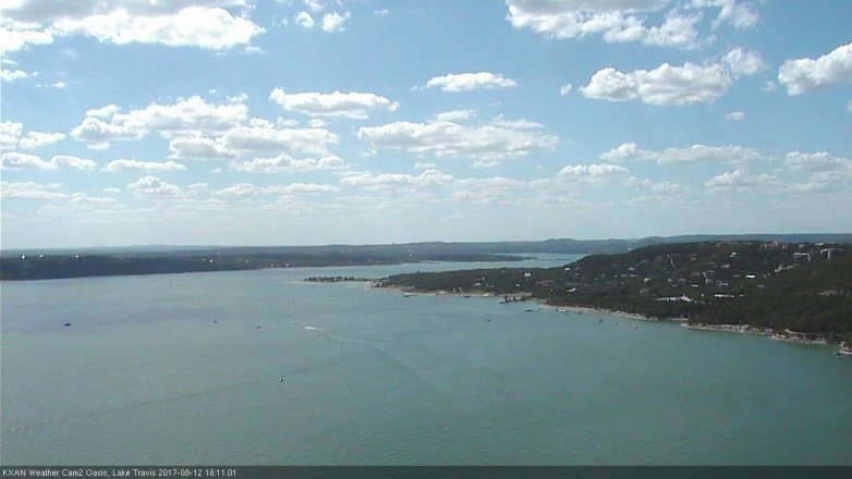 Lake Travis webcam, August 12, 2017 3:15 PM CT