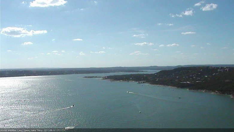 Lake Travis webcam, August 12, 2017 4:15 PM CT