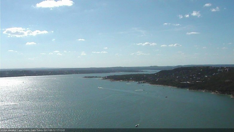 Lake Travis webcam, August 12, 2017 4:20 PM CT