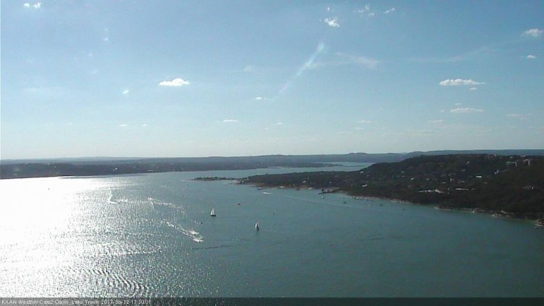 Lake Travis webcam, August 12, 2017 4:35 PM CT