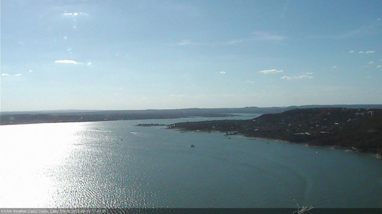 Lake Travis webcam, August 12, 2017 4:55 PM CT