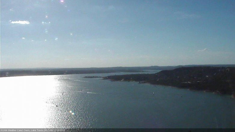 Lake Travis webcam, August 12, 2017 5:05 PM CT