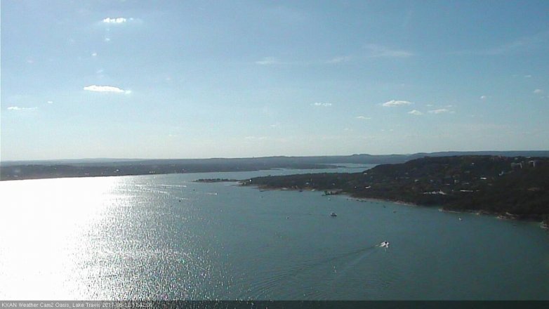 Lake Travis webcam, August 12, 2017 5:10 PM CT