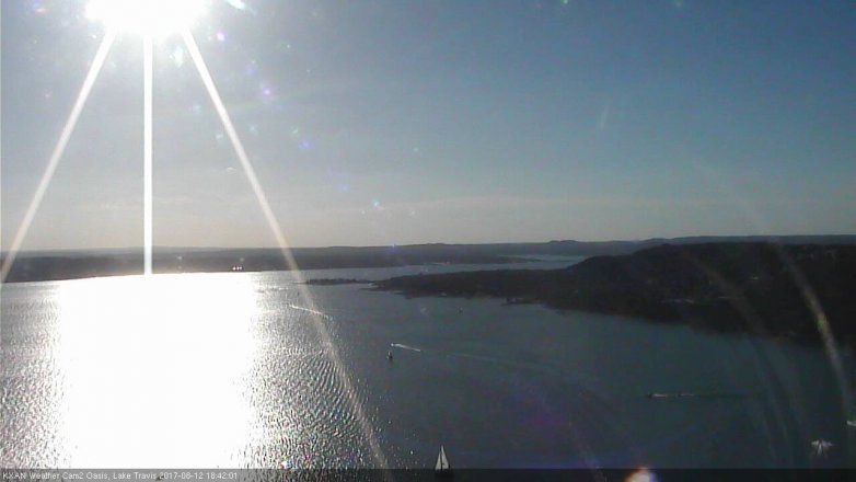 Lake Travis webcam, August 12, 2017 5:50 PM CT