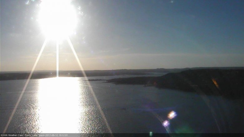Lake Travis webcam, August 12, 2017 6:15 PM CT