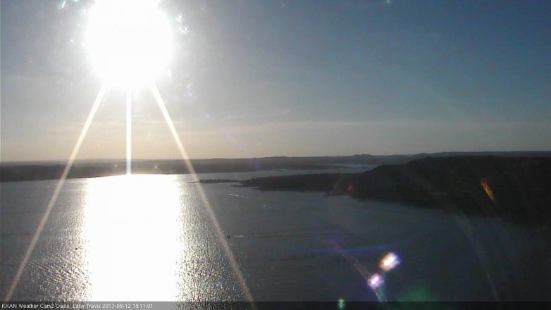 Lake Travis webcam, August 12, 2017 6:20 PM CT