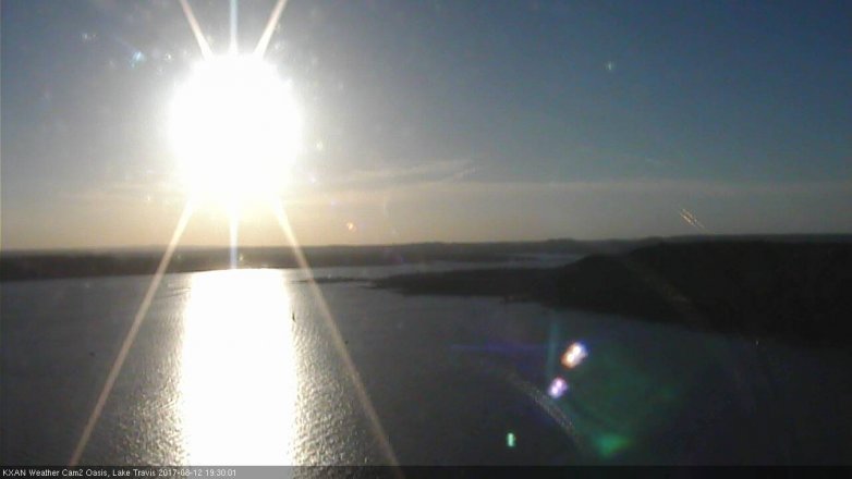Lake Travis webcam, August 12, 2017 6:40 PM CT