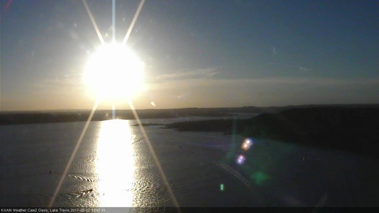 Lake Travis webcam, August 12, 2017 7:00 PM CT