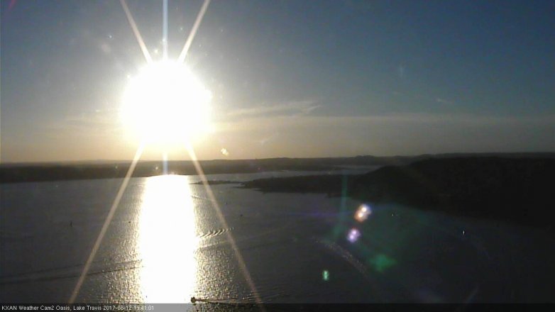 Lake Travis webcam, August 12, 2017 7:05 PM CT