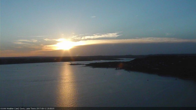 Lake Travis webcam, August 12, 2017 7:10 PM CT