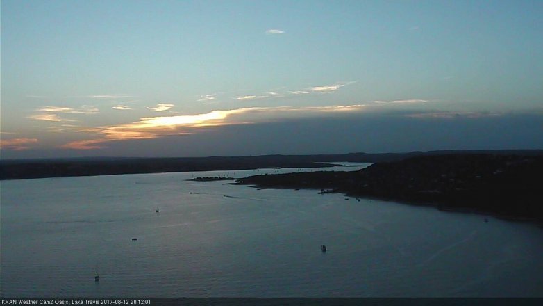 Lake Travis webcam, August 12, 2017 7:30 PM CT