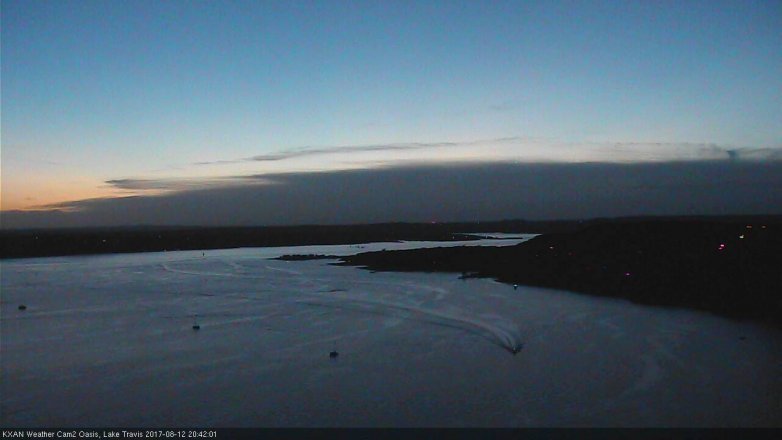 Lake Travis webcam, August 12, 2017 7:55 PM CT